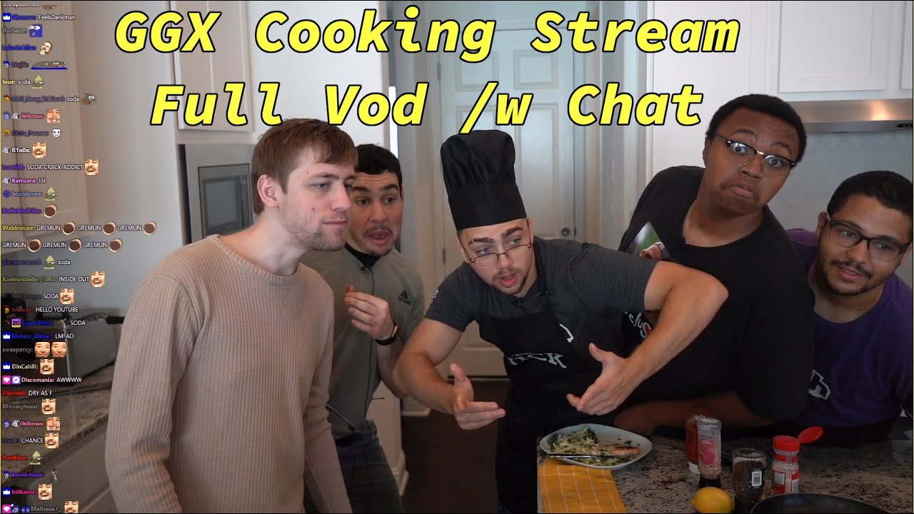Greekgodx's First Cooking Stream in America /w Mizkif, Soda, NMP (with Twitch chat)