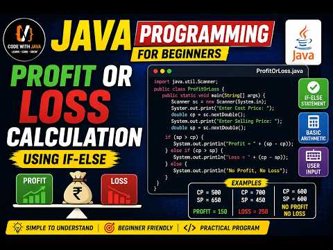 Java Program to Calculate Profit or Loss |