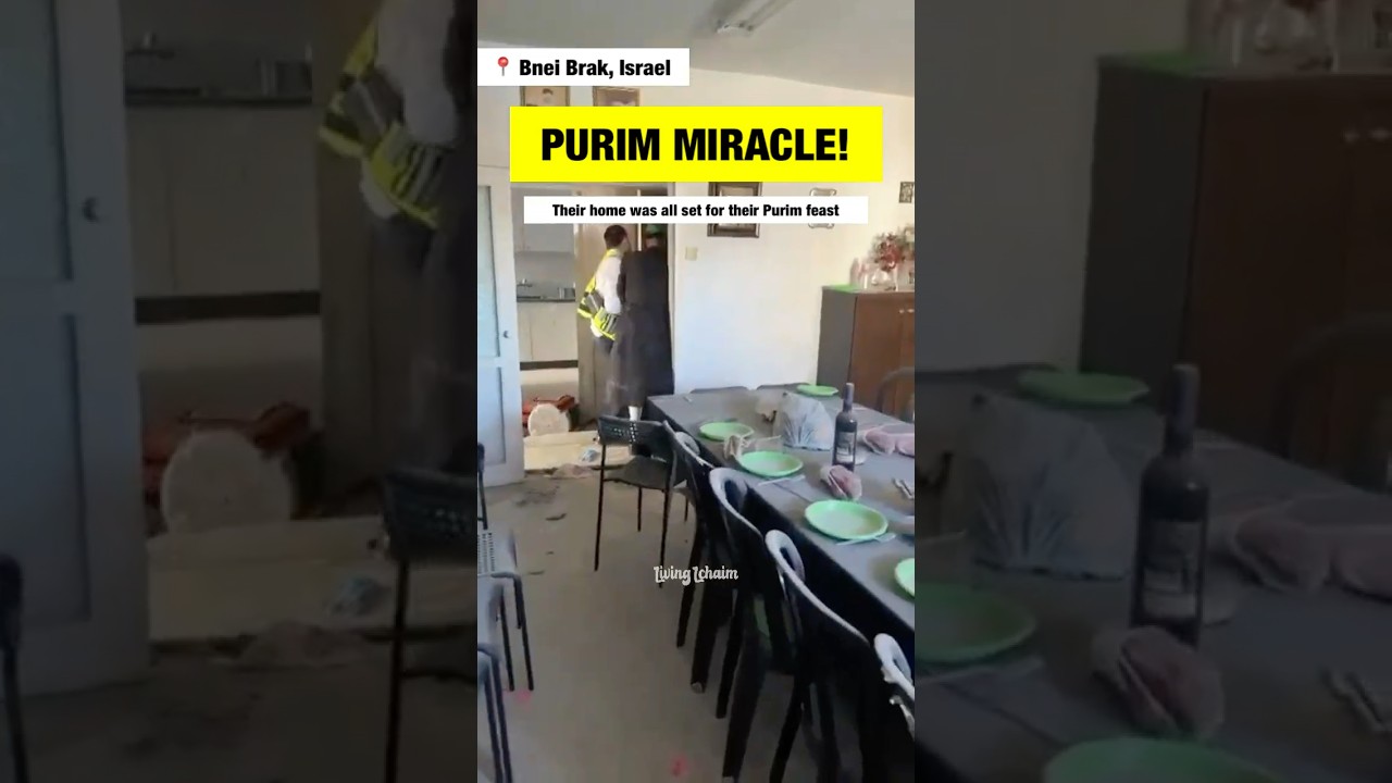 MIRACLE in Bnei Brak right before family eats their Purim Seuda
