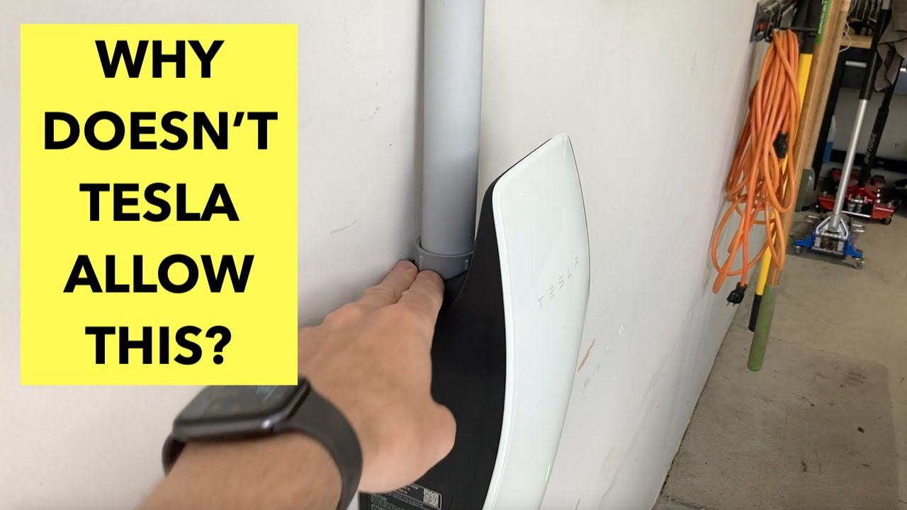 Past Tesla Wall Connector Installation with PVC Conduit #evchargers 