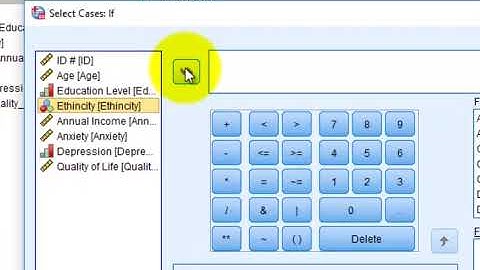 Select cases in SPSS