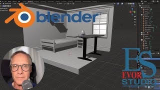 Building a Standing Desk for an Isometric Room | Blender 3D Tutorial