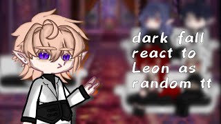 dark fall react to Leon as random TikTok  || part 1/1, small angst, fanon, Au||