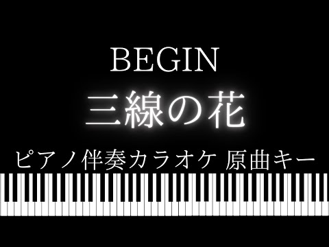 【ピアノ伴奏カラオケ】三線の花 / BEGIN【原曲キー】
