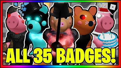How to get ALL 35 BADGES in ROLEPLAY RP (PIGGY RP: REVENGE) || Roblox