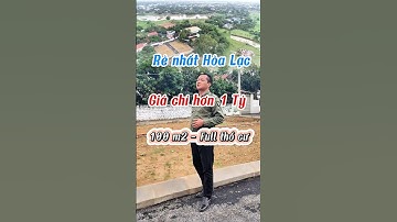 Đất nền Rẻ nhất Hoà Lạc - 100 m2 Full thổ cư Giá bán chỉ hơn 1 Tỷ - Dân cư đông đúc