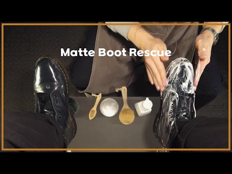 Dr.Martens 8-Eye boot Rescue: Matte Cream Finish ASMR (No Talking) | 45-Min Calm Boot Care. 구두닦이ASMR