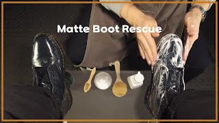 Dr.Martens 8-Eye boot Rescue: Matte Cream Finish ASMR (No Talking) | 45-Min Calm Boot Care. 구두닦이ASMR