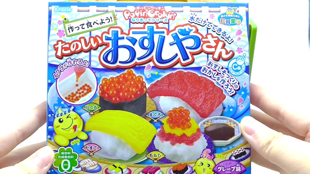 ASMR Konapun With Kracie Popin' Cookin' Sushi Kit | Edible with Kracie Candy Kit