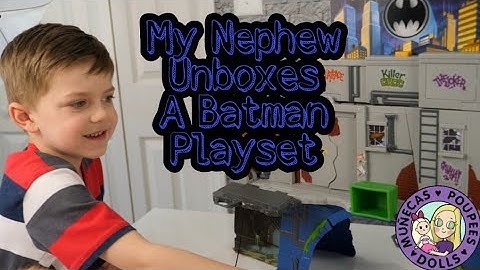 My Nephew Unboxes Batman 3 in 1 Batcave Playset