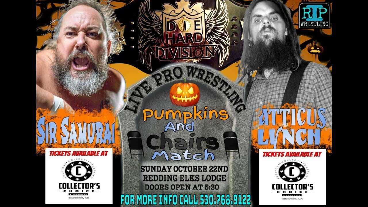 Atticus Lynch VS Sir Samurai - RIP Hardcore Championship Pumpkins and Chairs Match