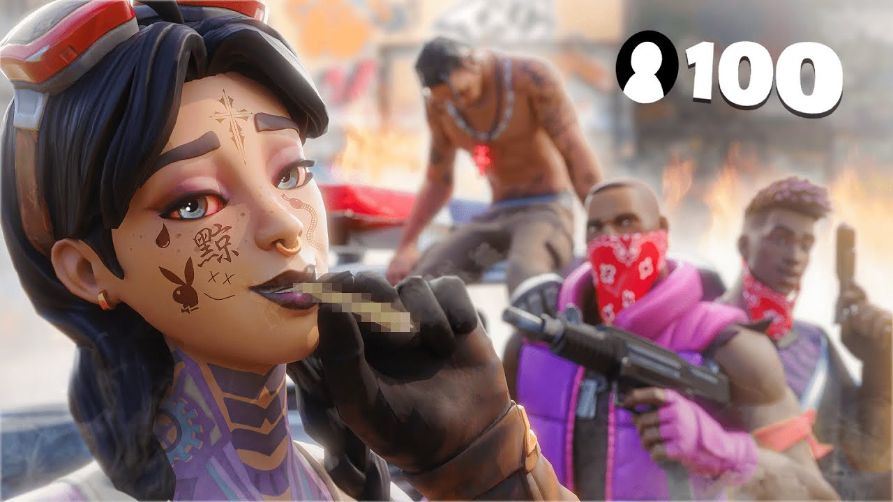 when gangstas fight on fortnite 😈🔫💯