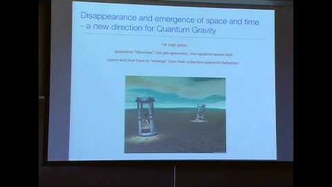 Daniele Oriti – Time in the geometrogenesis scenario of quantum gravity