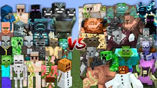ALL MOBS vs ALL SMALL MUTANT MOBS in Minecraft Mob Battle
