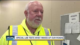 Special lab test what makes up our roads