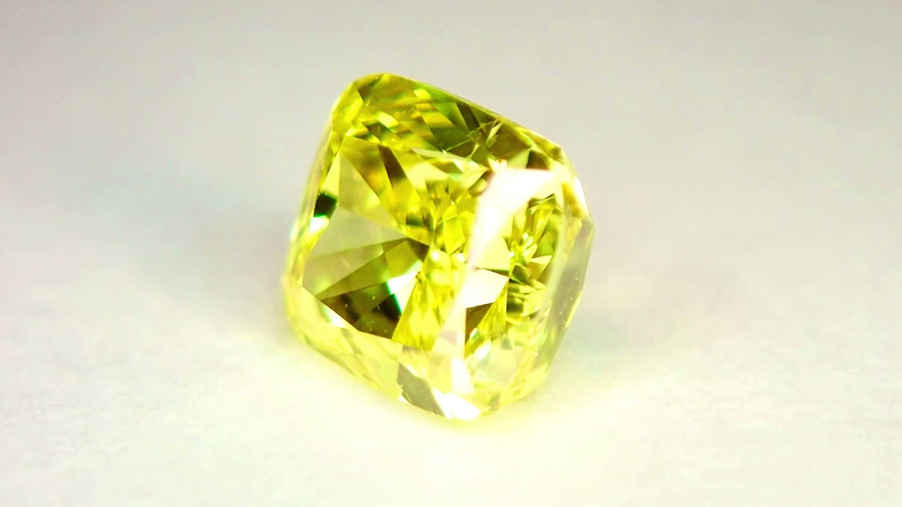 天然 イエローダイヤモンド（純色ビビッド）0.427ct 「AGTソーティング