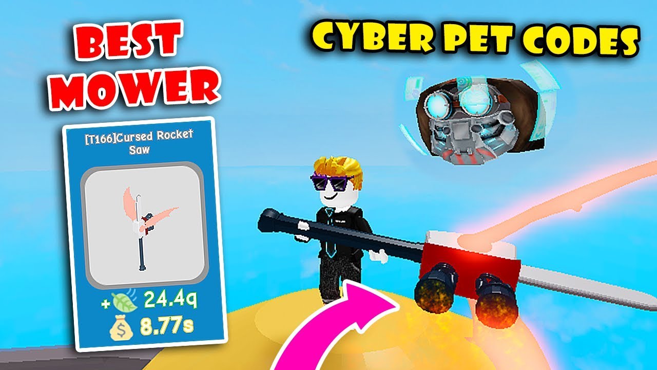 new-cyber-pet-codes-update-11-new-mowers-in-lawn-mowing-simulator-roblox-youtube