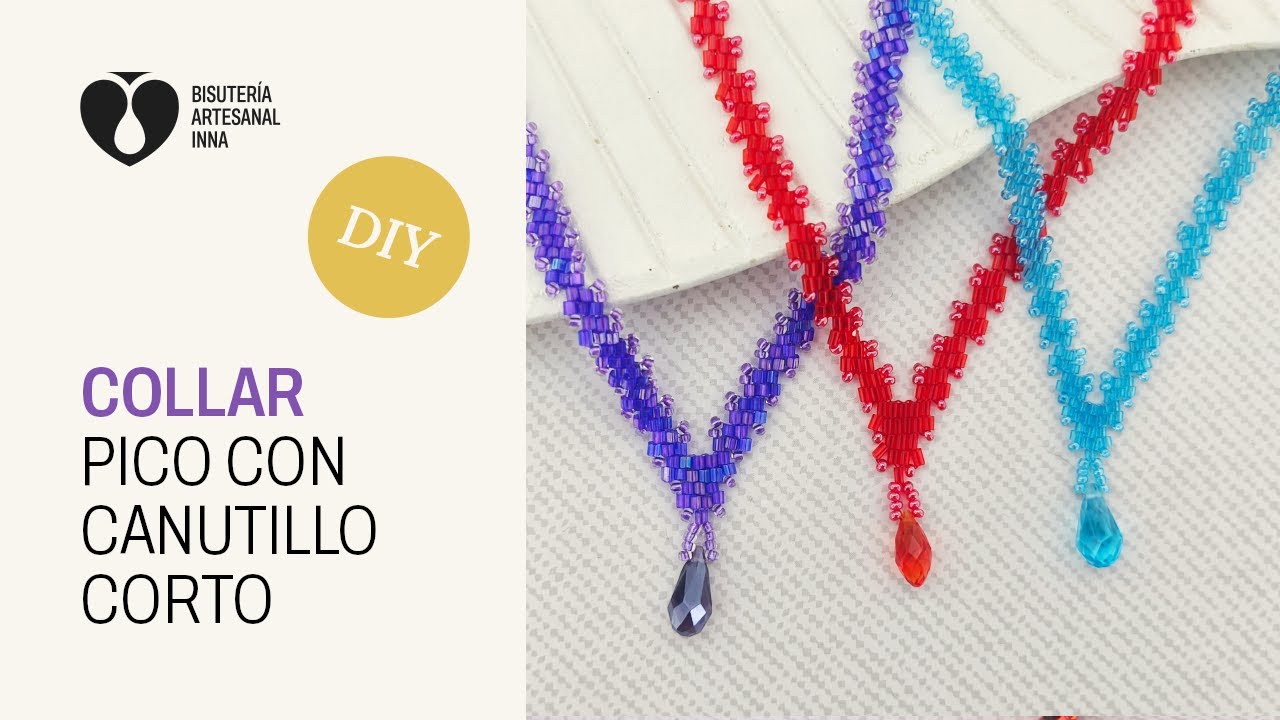 Collar Pico con Canutillo Corto | Tutorial DIY