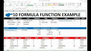 #98 MS Excel 2013 Formula Tutorial in Hindi