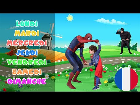(Chanson) Les 7 jours de la semaine - Spiderman & Bébé Superman & Batman