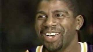 Chick Hearn with Magic Johnson
