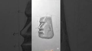 How to draw MOAi🗿|| #tutorial  #shorts #drawing #art