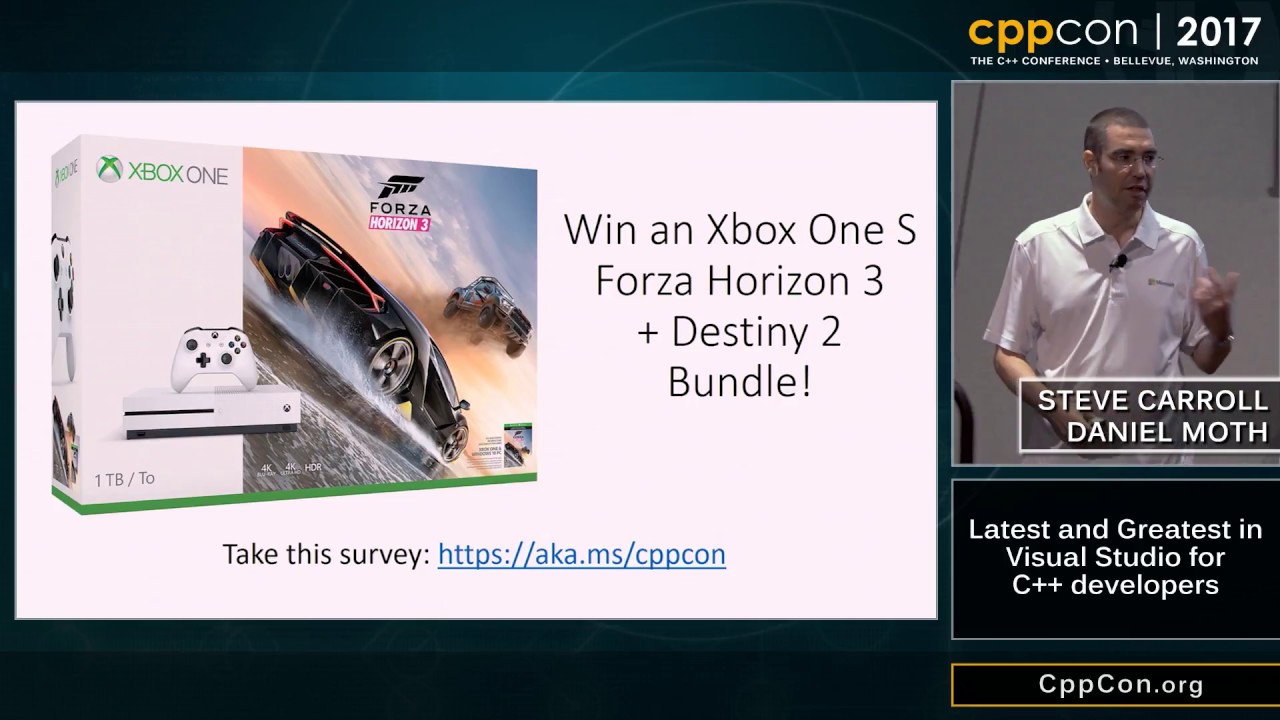 Latest & Greatest in Visual Studio for C++ developers - Steve Carroll & Daniel Moth [ CppCon 2017 ]