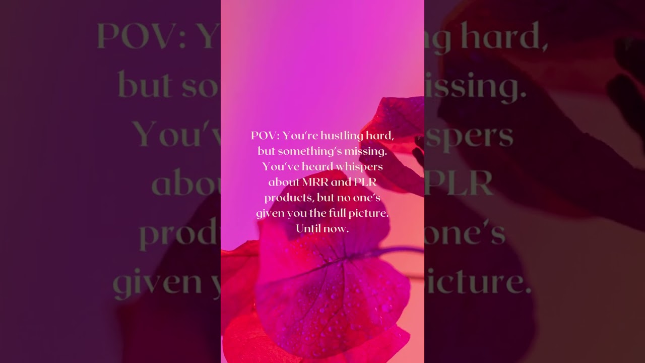 🤫 Here's what others aren't telling you about MRR and PLR products…