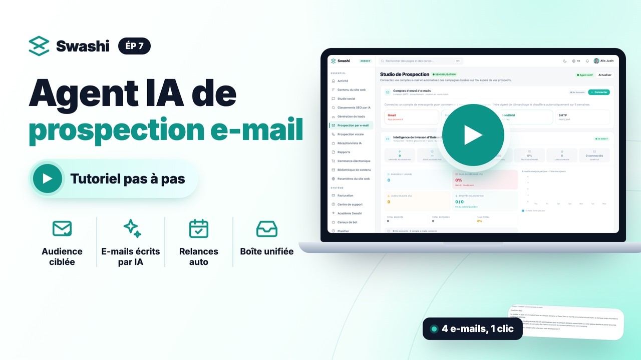 Comment utiliser l'Agent de prospection Swashi