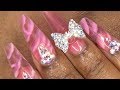 Acrylic Nails Tutorial - How To Encapsulated Nails - Transparent Rose Quartz Nails with Nail Forms