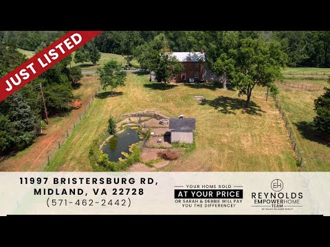 11997 Bristersburg Road, Midland, VA home video tour