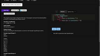 SKILLRACK | DAILY TEST | 17/11/2023 || STRING TRIANGLE PATTERN | PROGRAM ID 9986 | PYTHON CODE ||