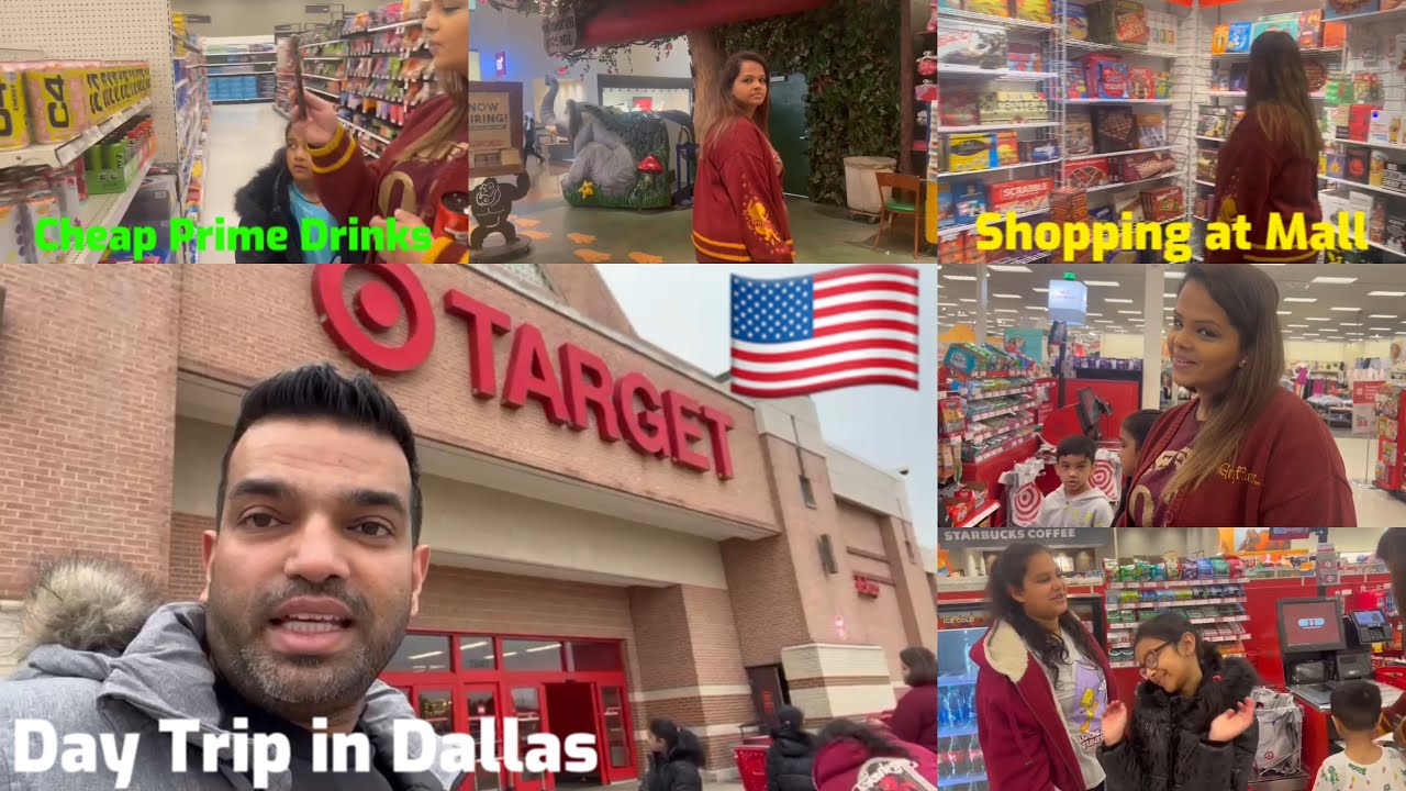 OneDay Trip in Dallas America 🇺🇸. TARGET se ki shoppping, cheap Prime Drinks all thanks to ADEEL❤️