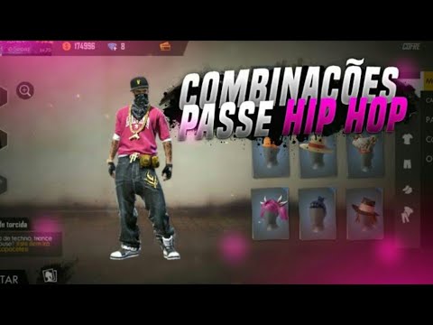 MELHORES COMBINAÇÕES COM O PASSE HIP HOP-FREE FIRE - YouTube