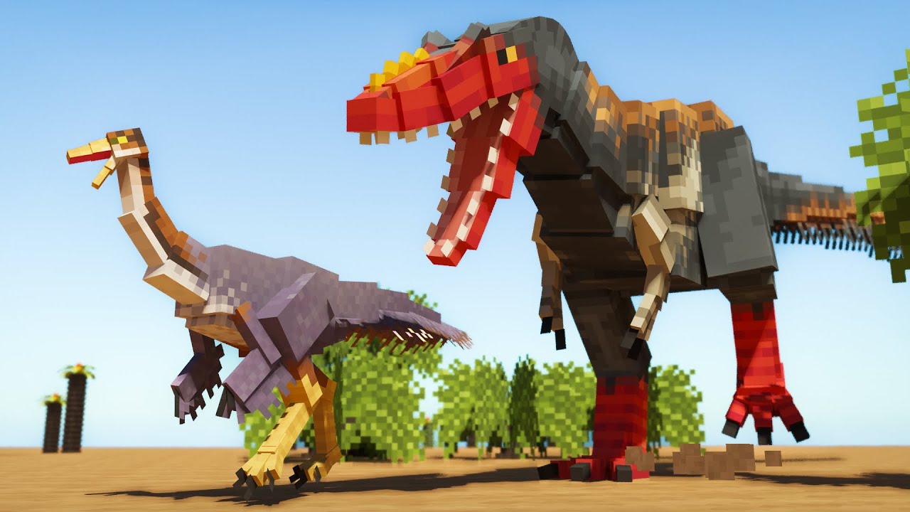 КУСТАРНИКИ! — Предпросмотр аддона «КОГТИ» для Minecraft Dinosaur