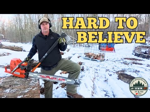 Old School Firewood Production! Chainsaw & an Axe!