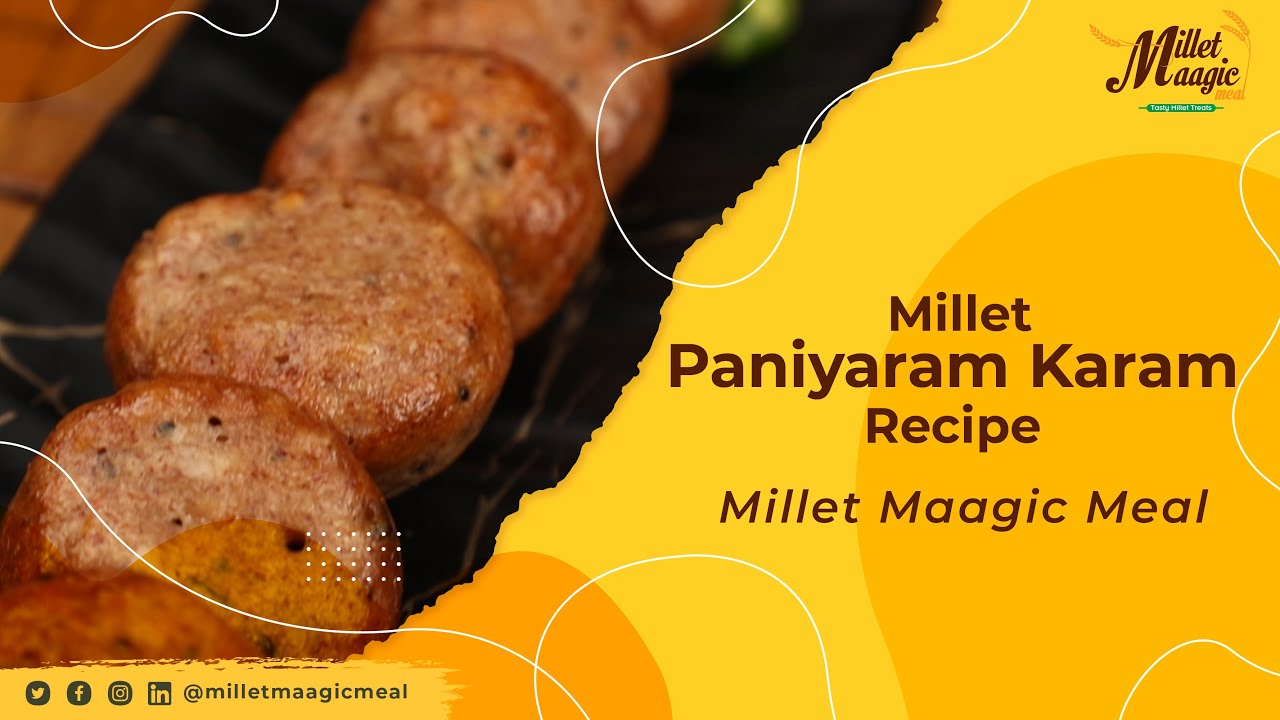 Millet Paniyaram Karam Recipe Millet Recipes Millet Maagic Meal YouTube