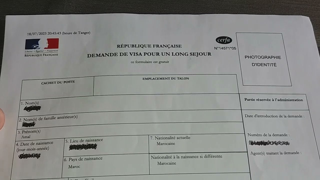 وثائق مطلوبه فيزا فرنسا التحاق بالزوج موعد تيليس كونطاكط formulaire visa long séjour تجمع العائلي