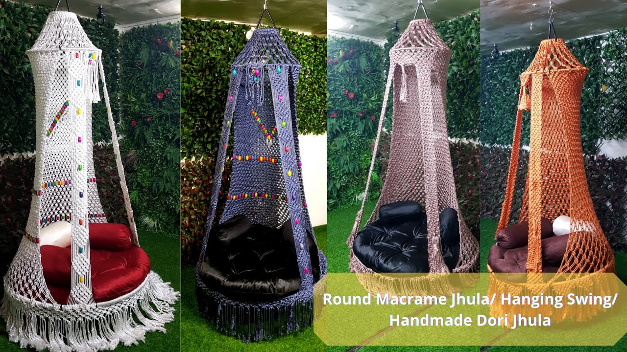 Latest Design Handmade Dori Jhula Macrame Hammock Swing Hanging