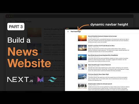 Auto-hiding navbar - Building a news website with animations PART 3