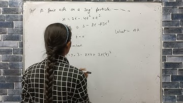 a force acts on a 30g particle in such a way that the position of the particle as a function of time