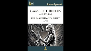 Game of Thrones by Ramin Djawadi for Saxophone Quartet