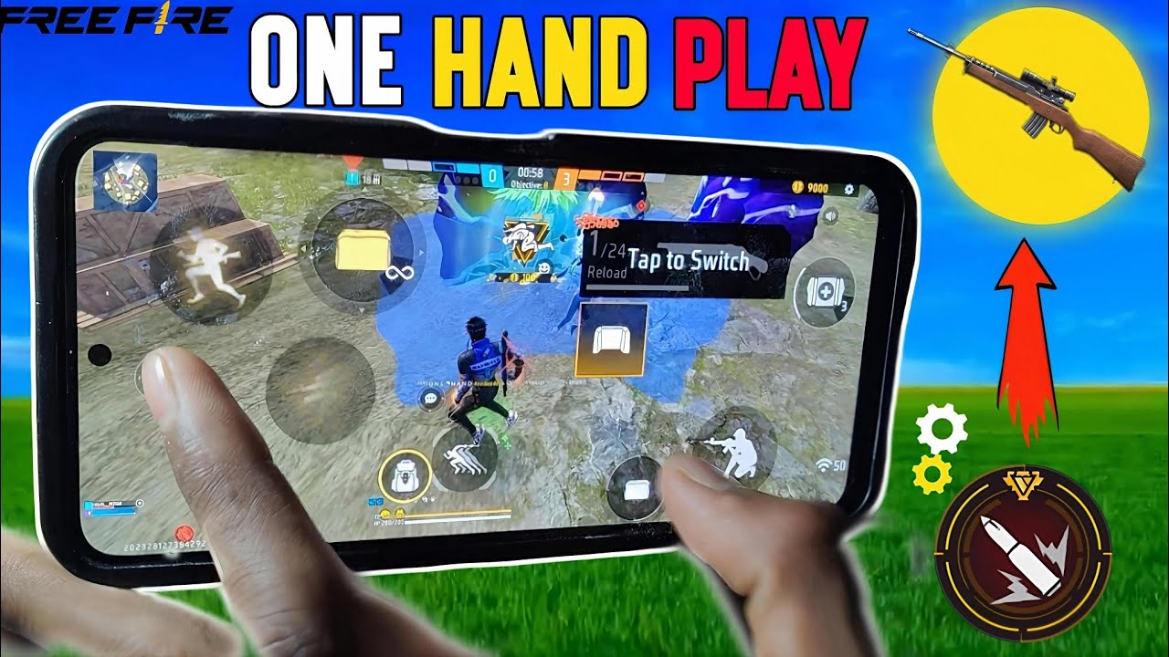 ONE TEP 🤯 HAND GAME PLAY 💪 POCO X5 💯 @ONEHANDGAMING-ff 