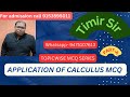 Application of Calculus | SLST MCQ Practice | Timir Sir | Anko Chorcha