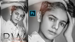 Dramatic Black & White Photoshop Tutorial | Black and White Portrait effect Photoshop (Black&white) screenshot 5
