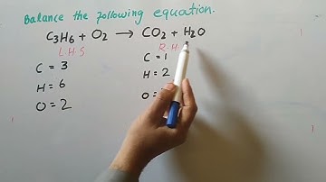 How to balance C3H6+O2=CO2+H2O | equation balancing practice
