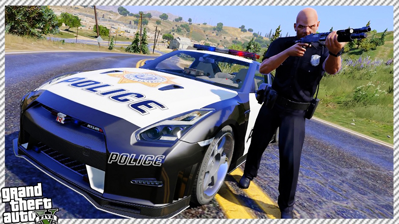 LSPDFR Play as Cop! Nissan GTR Nismo Police Edition Patrol (GTA 5 How