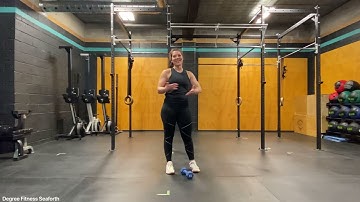 Dumbbell Single Arm Hang Squat Clean Thruster (Cluster)