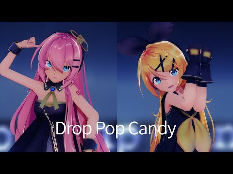 【4K MMD】 Drop Pop Candy / Sour式鏡音リン, 巡音ルカ