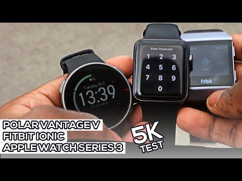 Polar Vantage V vs Fitbit Ionic vs Apple Watch Series 3 5K Run Comparison Honest Review